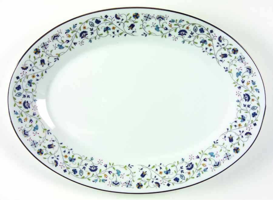 Floris 14" Oval Serving Platter by Noritake-1