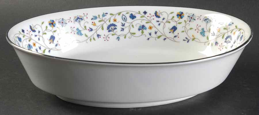 Floris 9" Oval Vegetable Bowl by Noritake-1