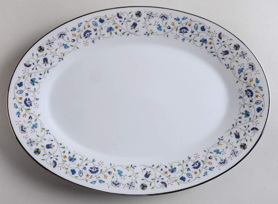 Floris 12" Oval Serving Platter by Noritake-1