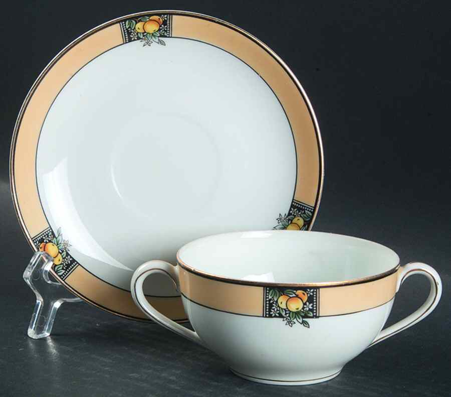 Florida Flat Bouillon Cup & Saucer by Noritake-1