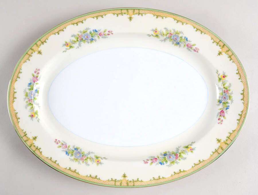Florimont 16" Oval Serving Platter by Noritake-1