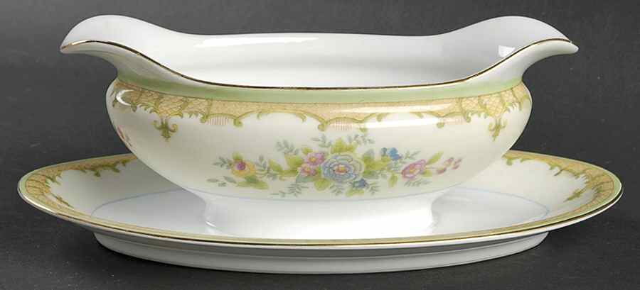 Florimont Gravy Boat with Attached Underplate by Noritake-1
