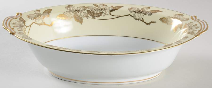 Floris 10" Oval Vegetable Bowl by Noritake-1