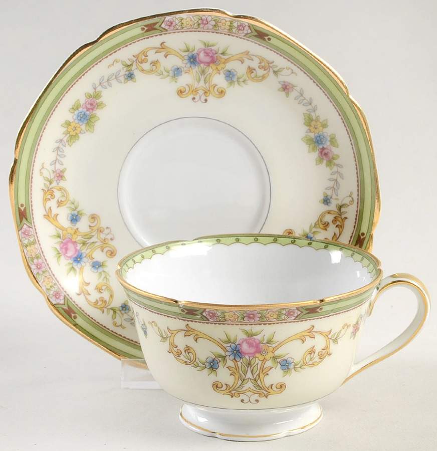Florola Footed Cup & Saucer Set by Noritake-1