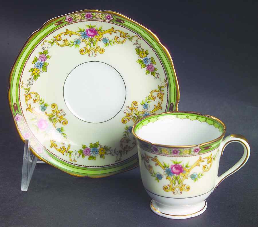 Florola Footed Demitasse Cup & Saucer Set by Noritake-1
