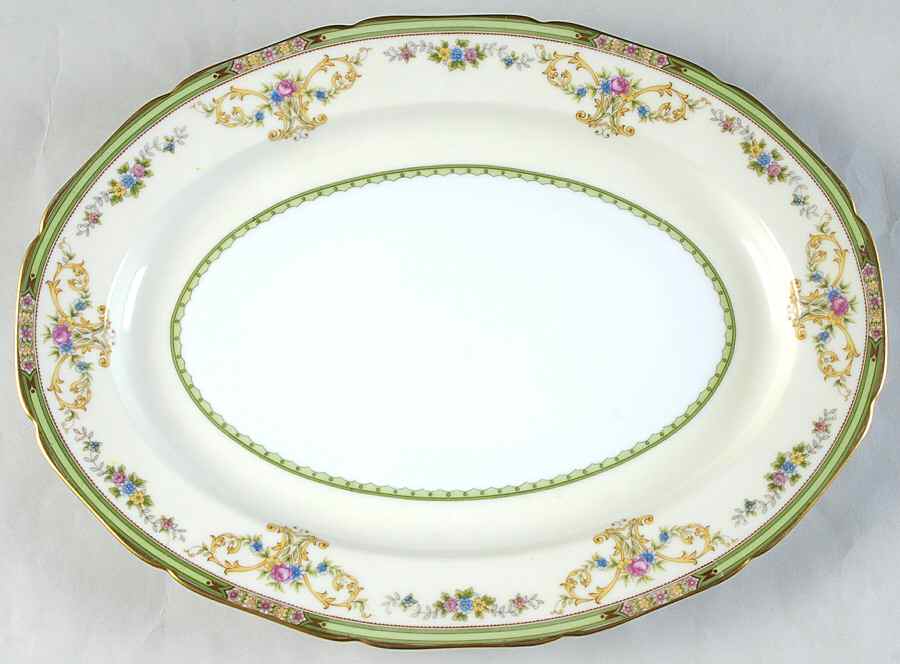 Florola 13" Oval Serving Platter by Noritake-1