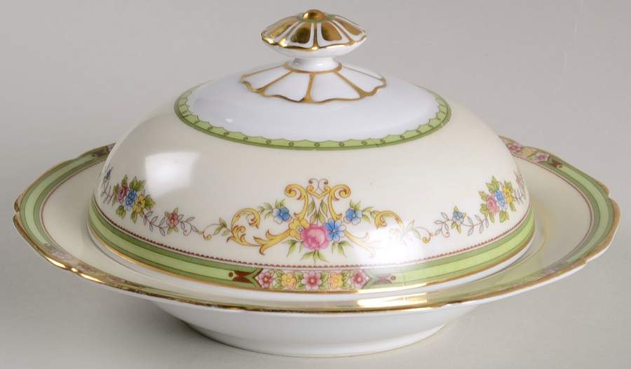 Florola Round Covered Butter by Noritake-1