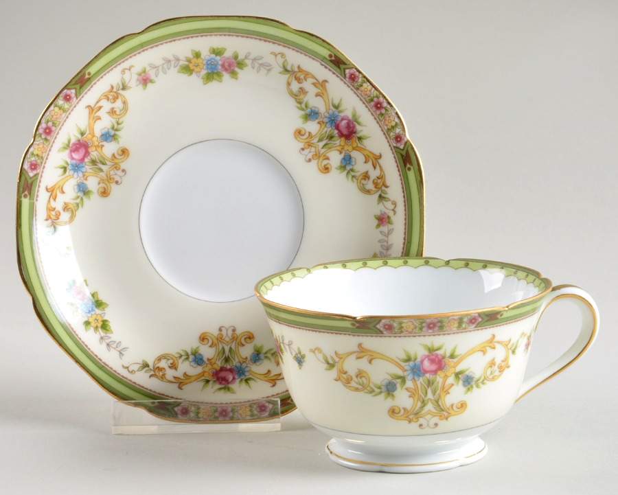 Florola Footed Cup & Saucer Set by Noritake-1