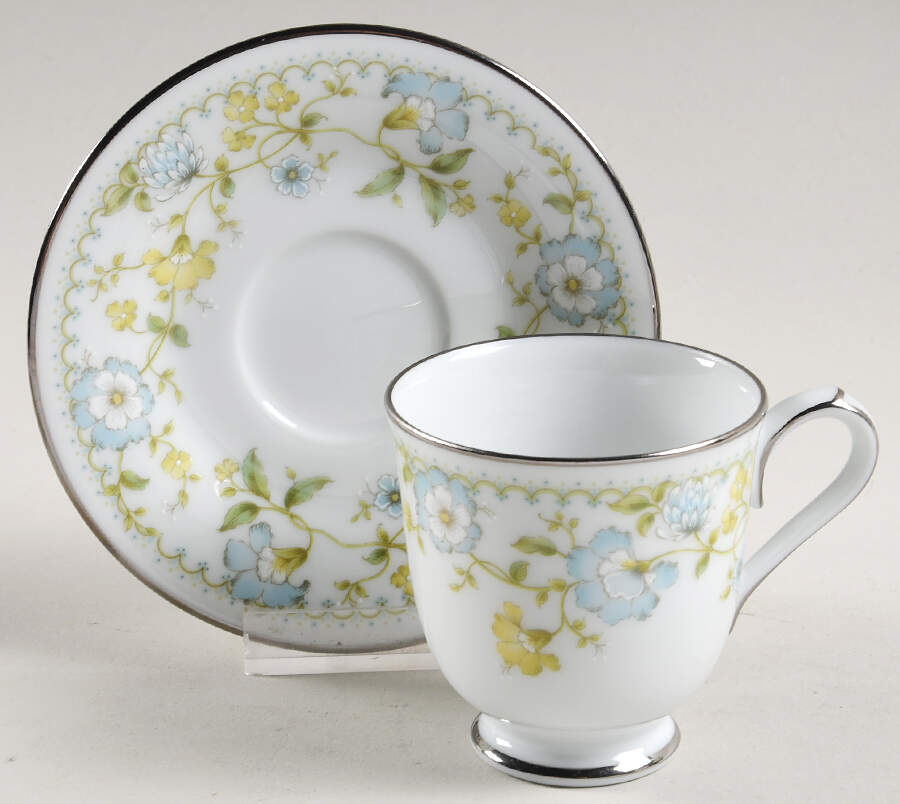 Flourish Flat Demitasse Cup & Saucer Set by Noritake-1