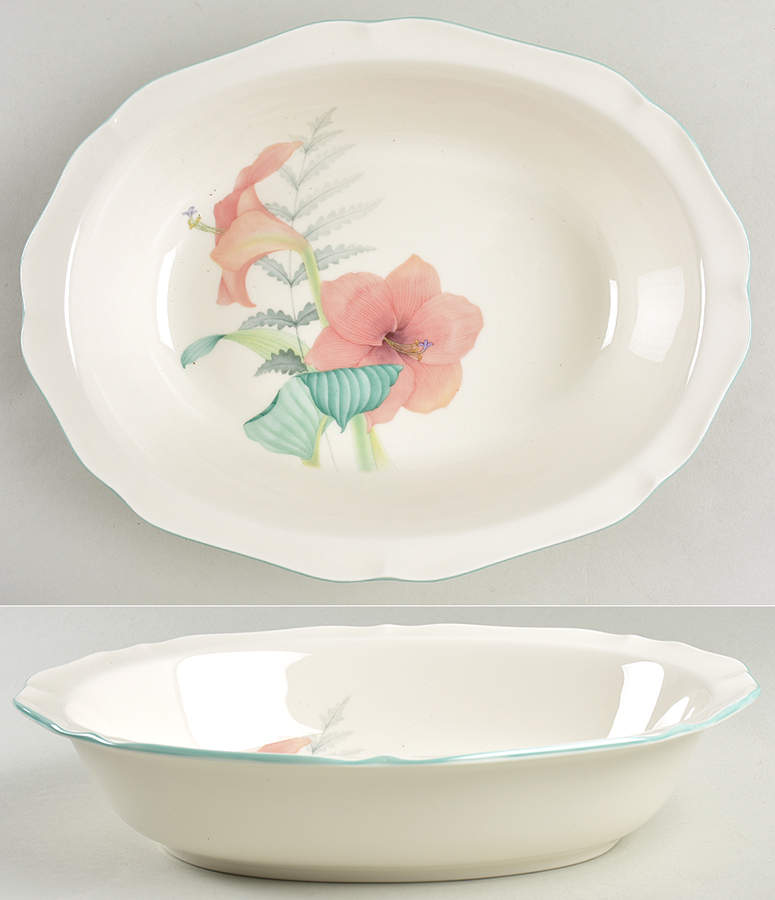 Floral Song 11" Oval Vegetable Bowl by Noritake-1