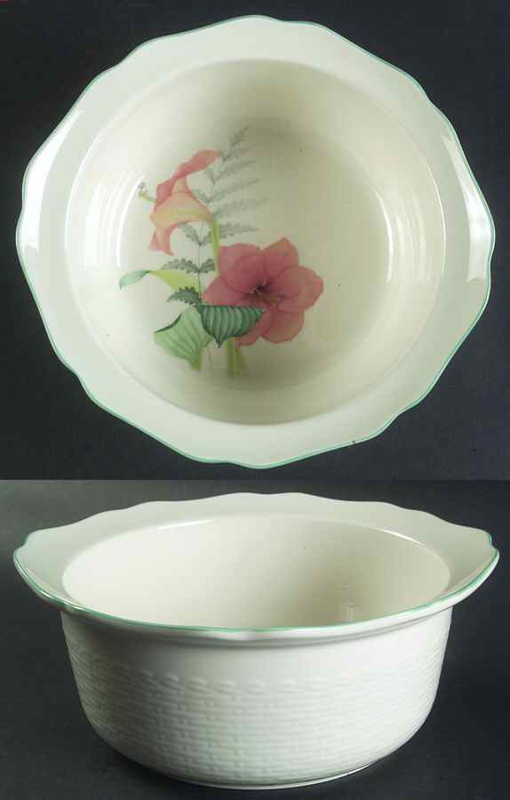 Floral Song 10" Round Vegetable/Souffle by Noritake-1
