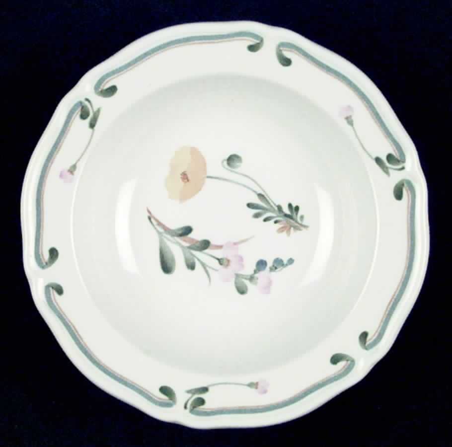 Floral Sonnet Rim Fruit/Dessert (Sauce) Bowl by Noritake-1