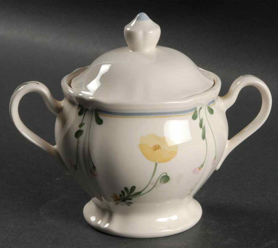 Floral Sonnet Sugar Bowl & Lid by Noritake-1