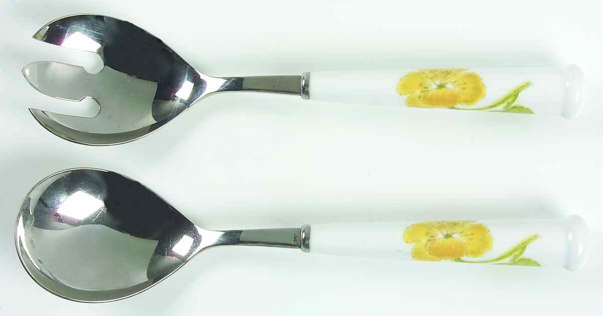 Flower Time (2 Piece) Salad Set with Stainless Bowl by Noritake-1