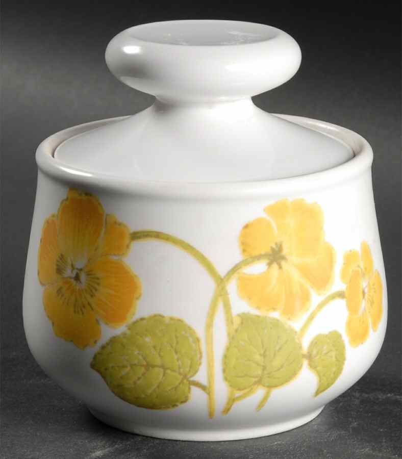 Flower Time Sugar Bowl & Lid by Noritake-1