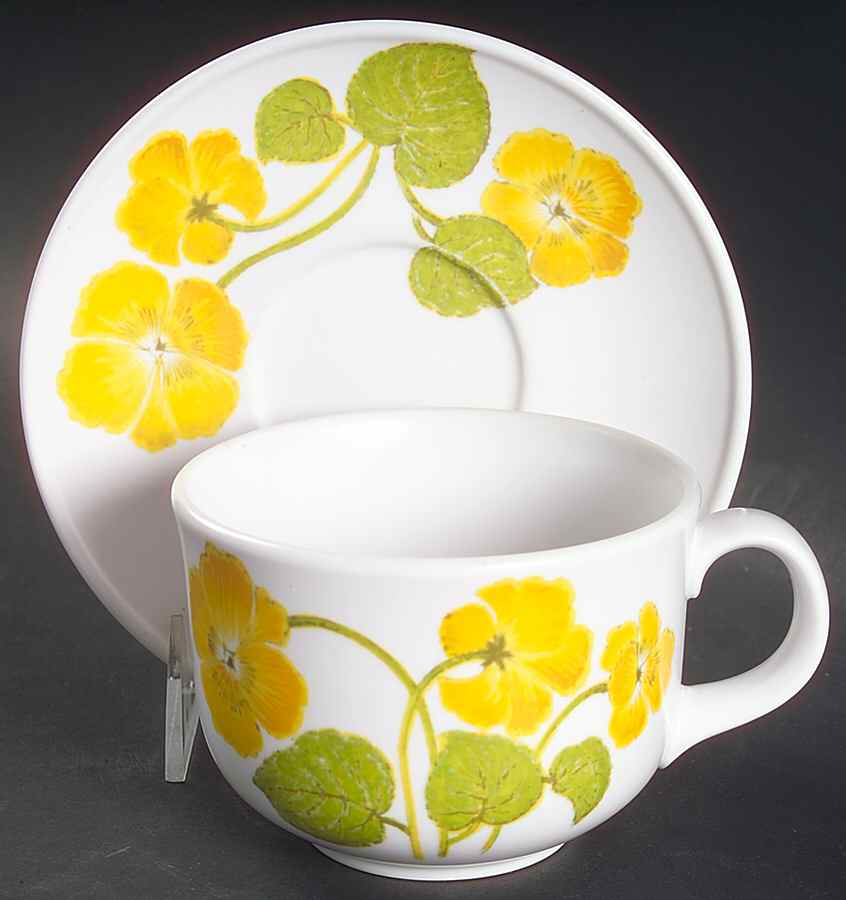 Flower Time Oversized Cup & Saucer Set by Noritake-1