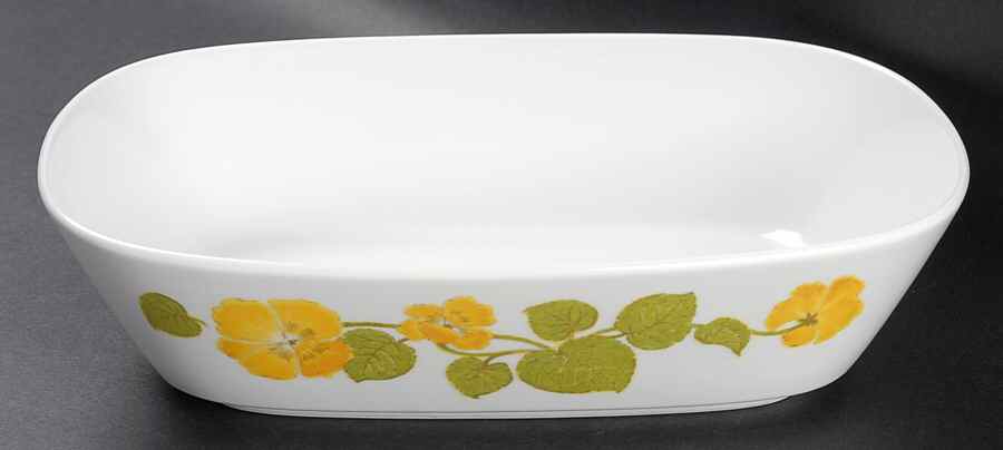 Flower Time 9" Oval Vegetable Bowl by Noritake-1