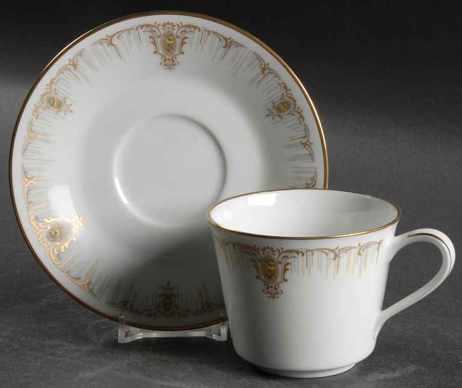 Flora Valley Flat Cup & Saucer Set by Noritake-1