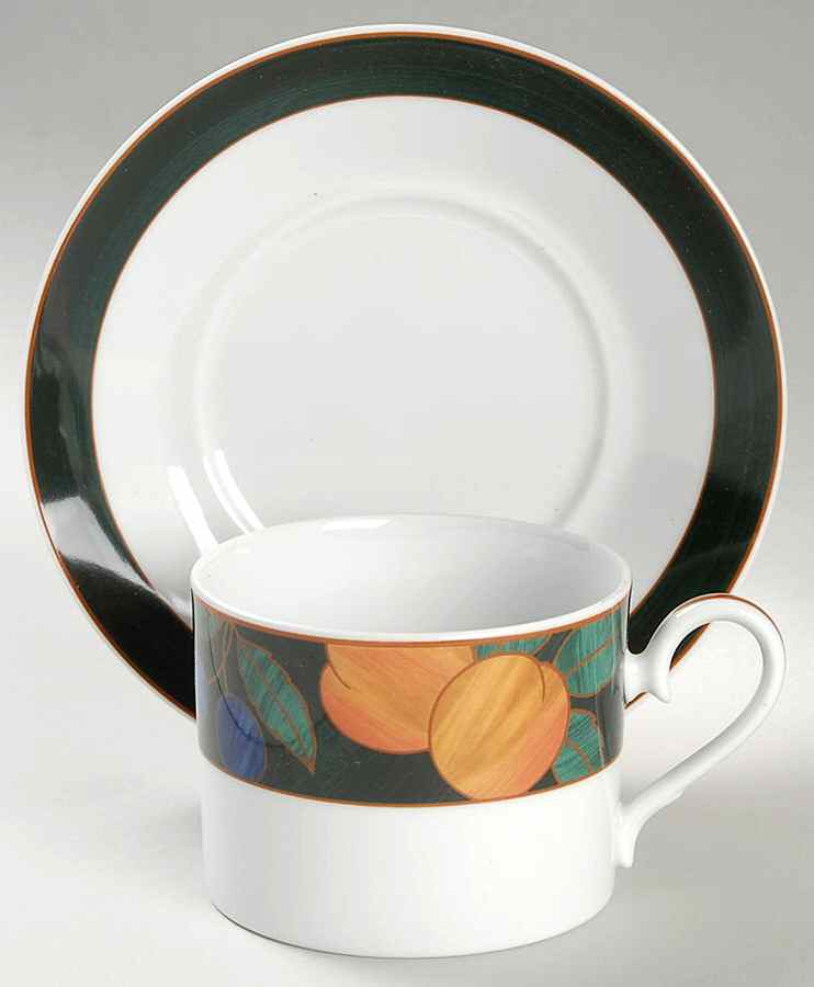 Forest Bounty Flat Cup & Saucer Set by Noritake-1