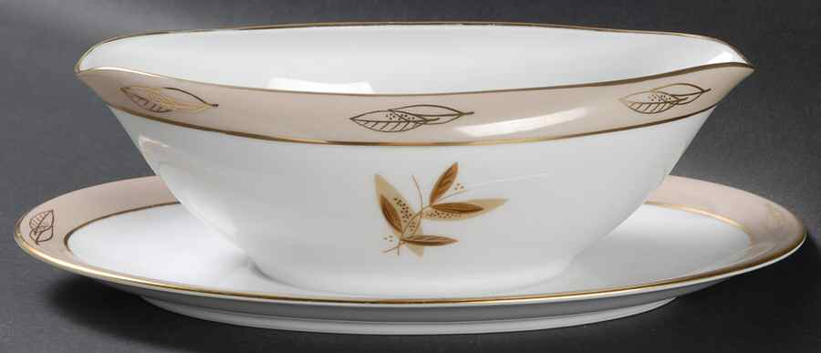 Fontana Gravy Boat with Attached Underplate by Noritake-1