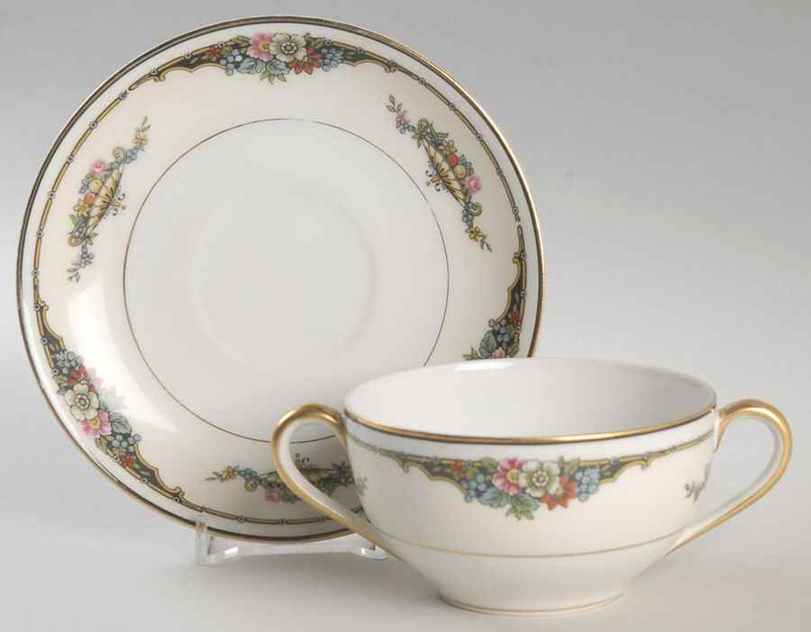 Fordyce Flat Bouillon Cup & Saucer by Noritake-1