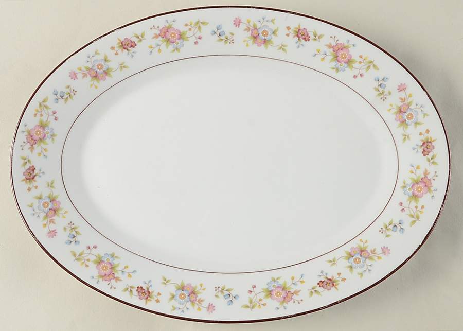 Forever 12" Oval Serving Platter by Noritake-1