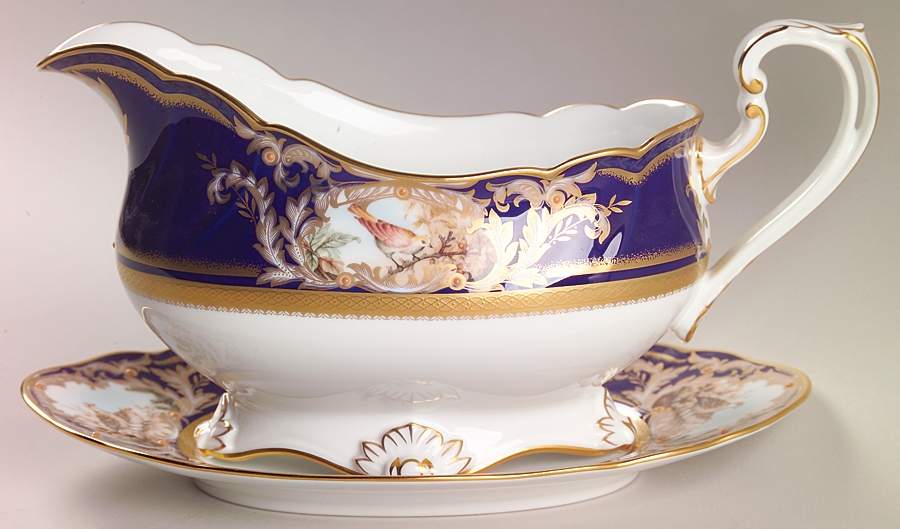 Foxboro Gravy Boat & Underplate (Relish/Butter) by Noritake-1