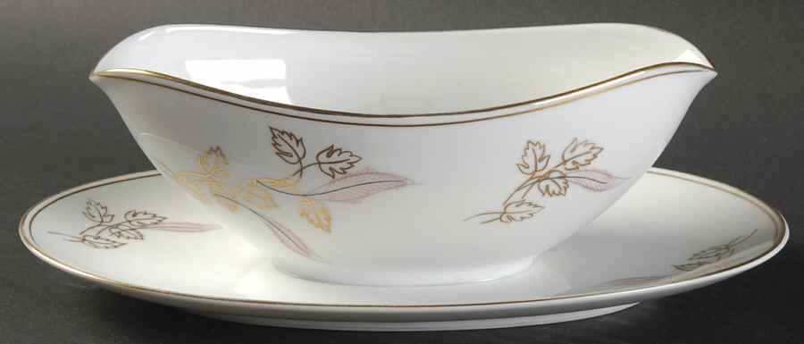 Francine Gravy Boat with Attached Underplate by Noritake-1