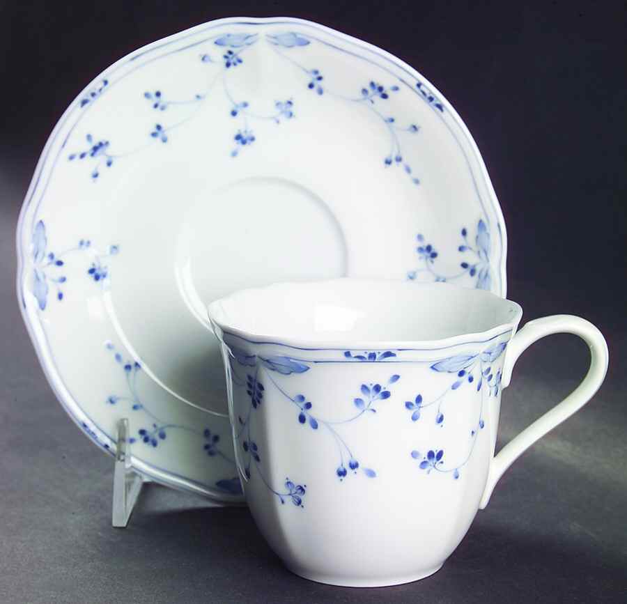 French Charm Flat Cup & Saucer Set by Noritake-1