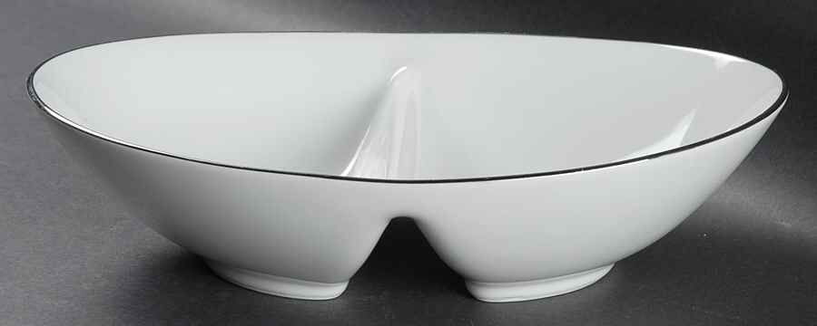 Fremont 10" Oval Divided Vegetable Bowl by Noritake-1
