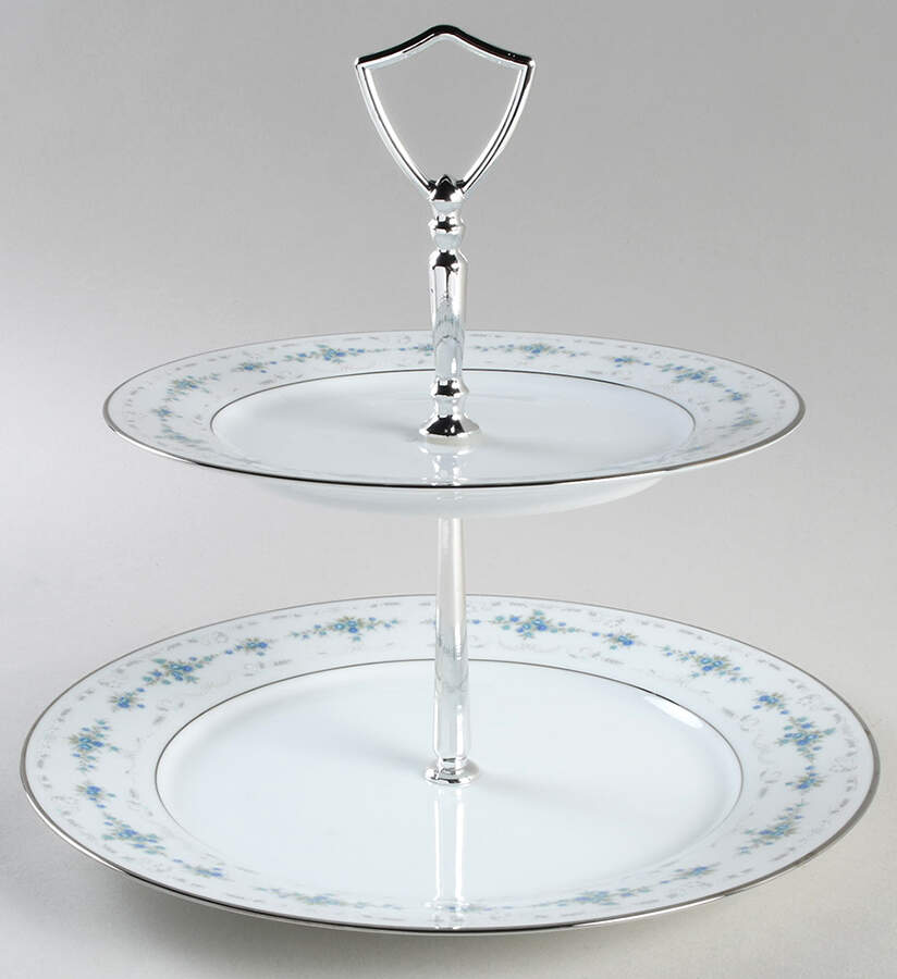 Frolic 2 Tiered Serving Tray (Dinner & Salad Plate) by Noritake-1