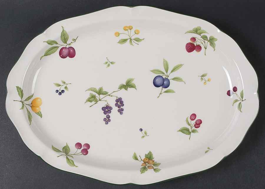 Fruit Parfait 14" Oval Serving Platter by Noritake-1