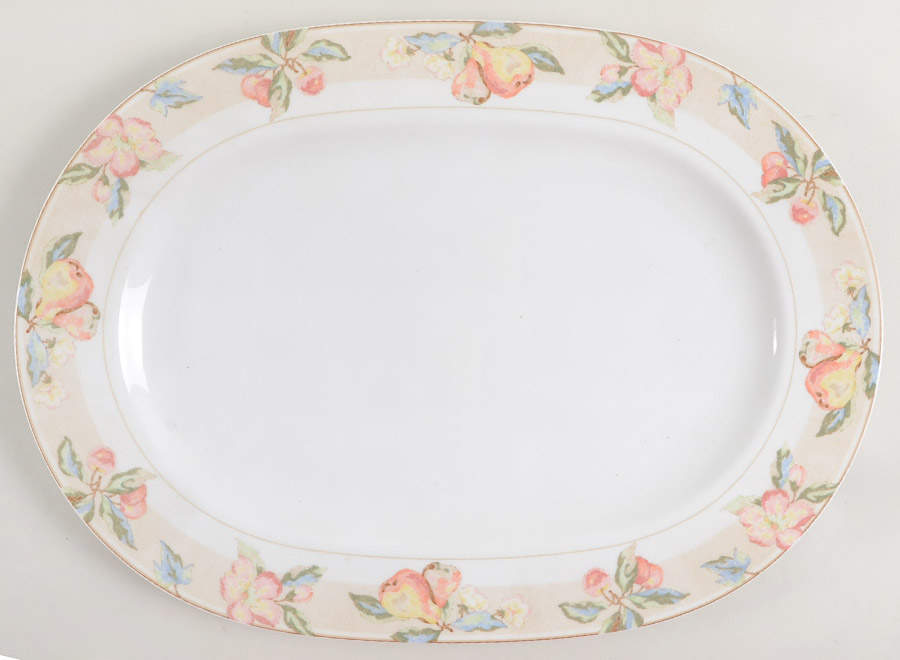 Fruit Brocade 16" Oval Serving Platter by Noritake-1