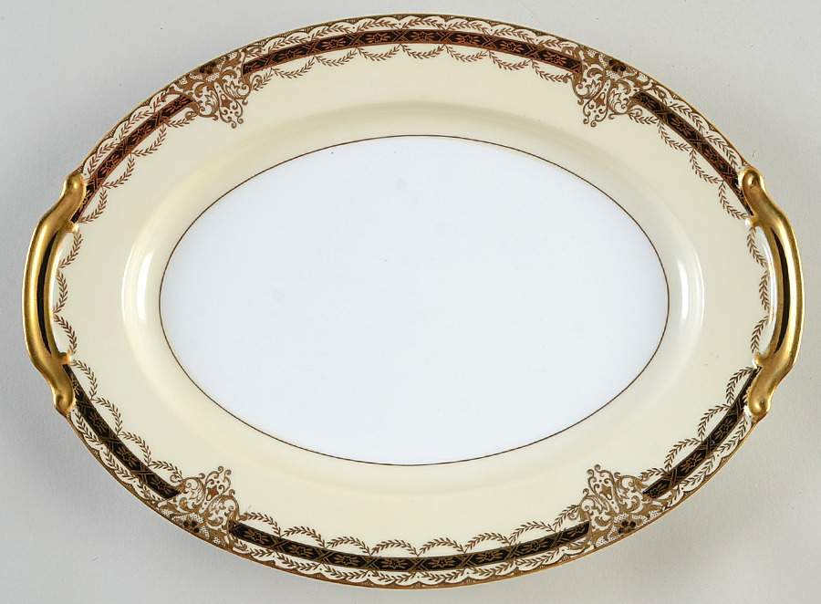 Gacahad Black 11" Oval Serving Platter by Noritake-1