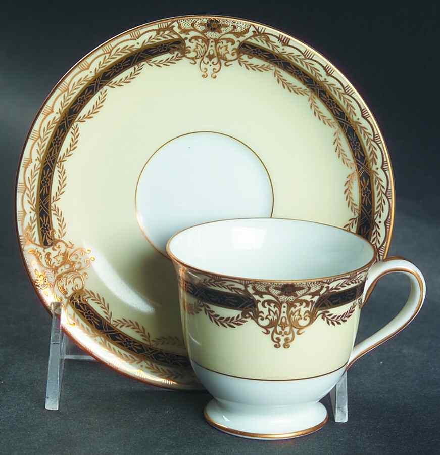 Gacahad Black Footed Demitasse Cup & Saucer Set by Noritake-1