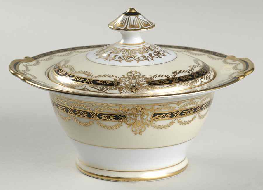 Gacahad Black Sugar Bowl & Lid by Noritake-1