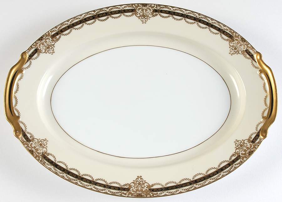 Gacahad Black 13" Oval Serving Platter by Noritake-1