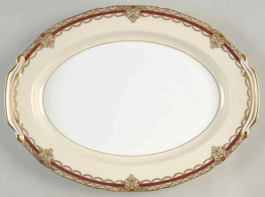 Gacahad Red 16" Oval Serving Platter by Noritake-1