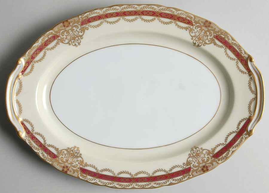 Gacahad Red 10" Oval Serving Platter by Noritake-1