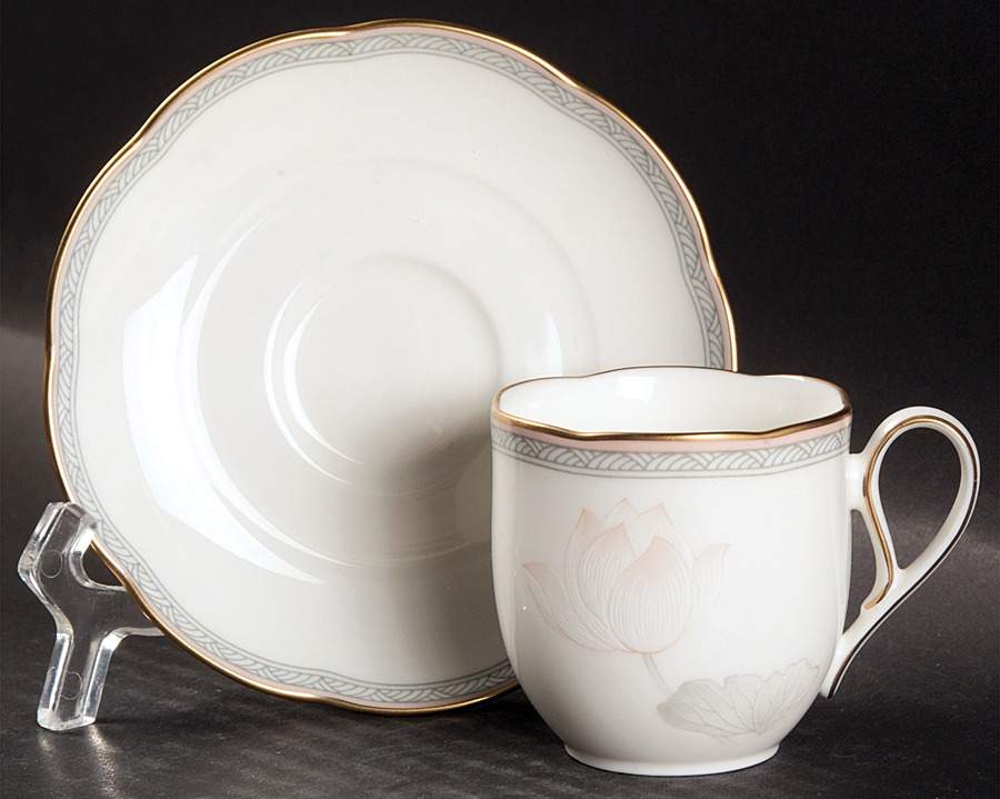 Garden Empress Flat Demitasse Cup & Saucer Set by Noritake-1