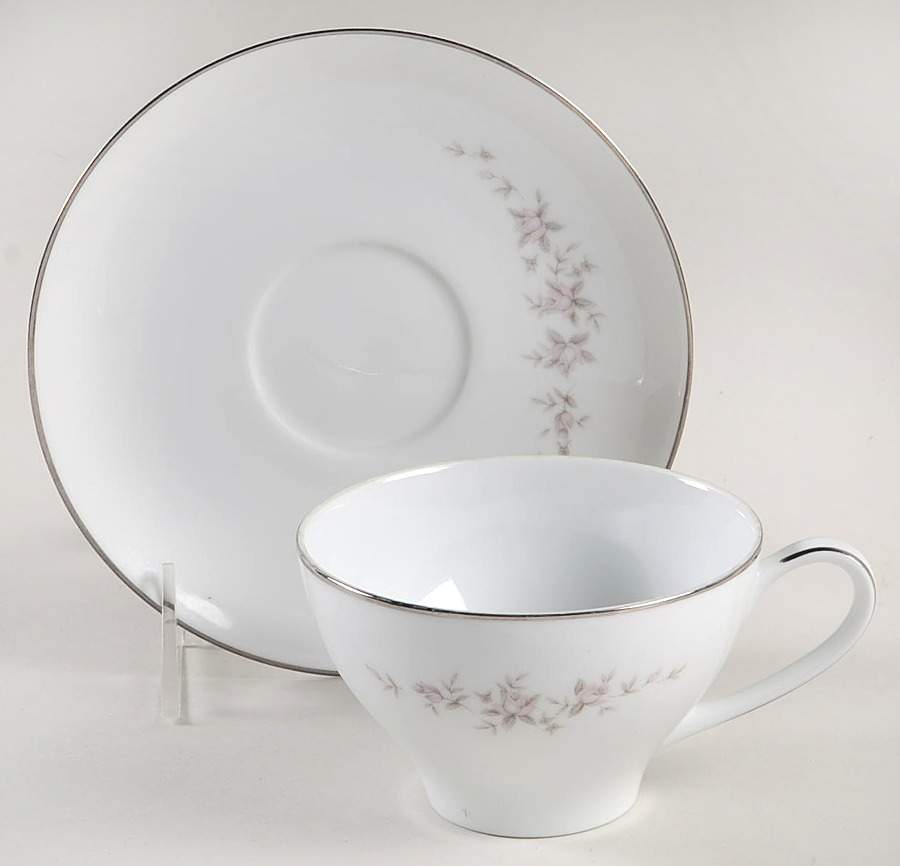 Gail Flat Cup & Saucer Set by Noritake-1
