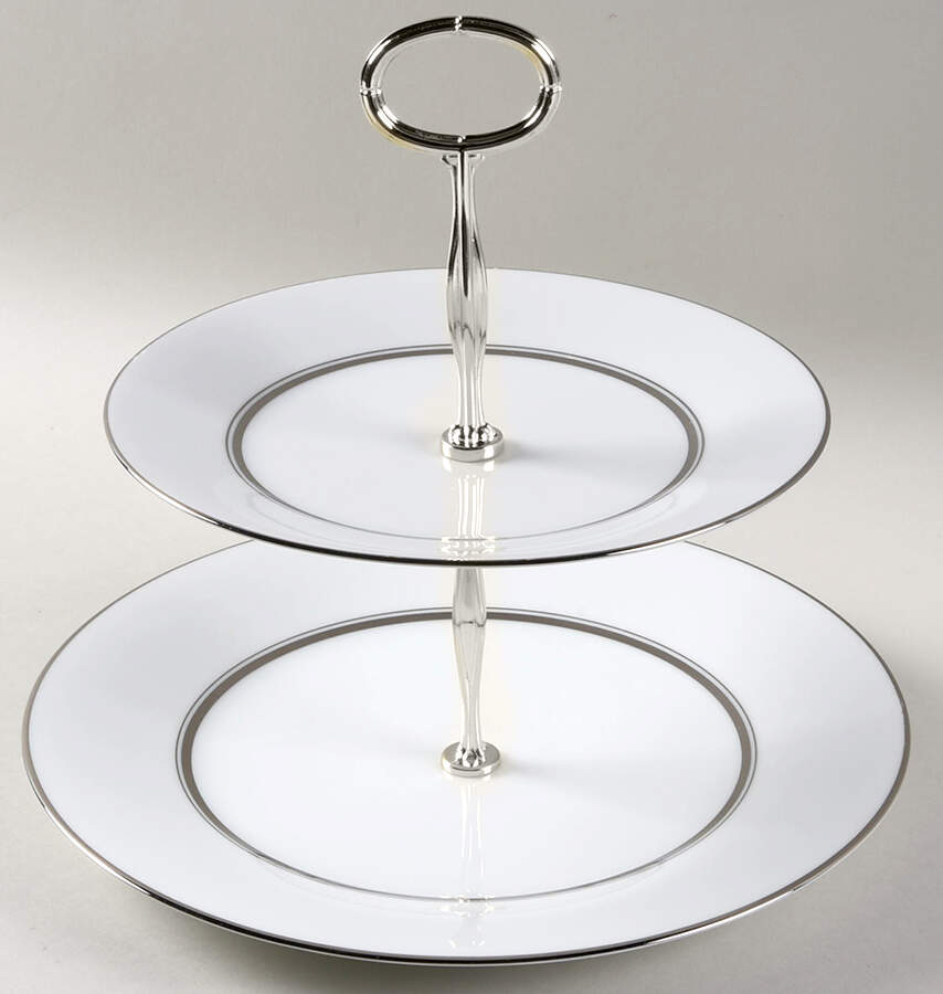 Galaxy 6 5/8"-10"  2 Tiered Serving Tray (Dp, Sp) HC by Noritake-1
