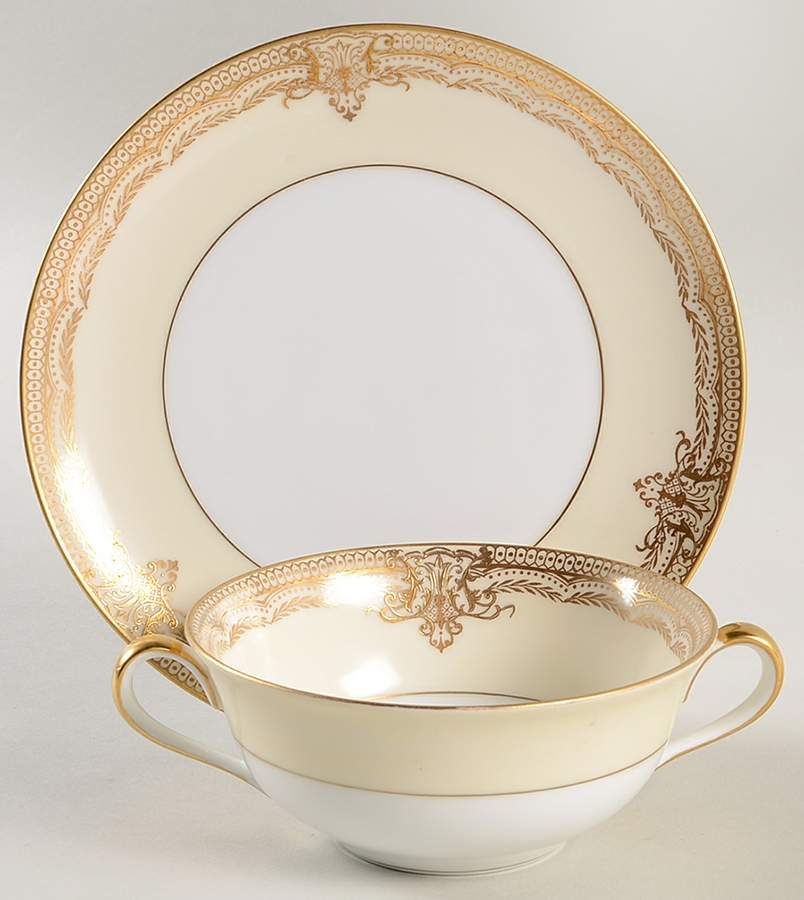 Galatea Flat Cream Soup Bowl & Saucer Set by Noritake-1