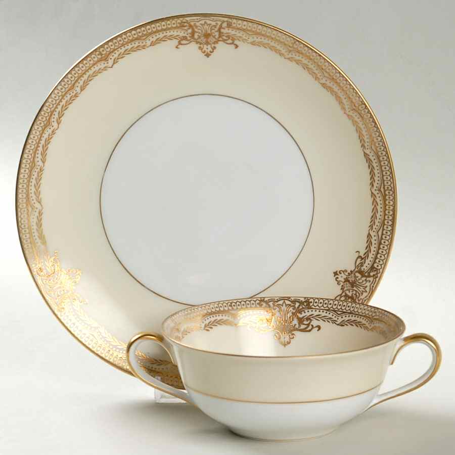 Galatea Flat Cream Soup Bowl & Saucer Set by Noritake-1