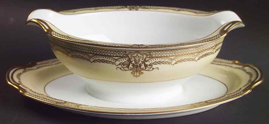 Galatea Gravy Boat with Attached Underplate by Noritake-1