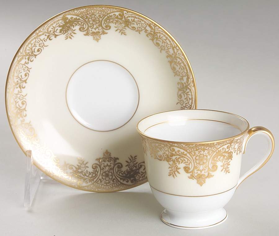 Galavan Footed Demitasse Cup & Saucer Set by Noritake-1