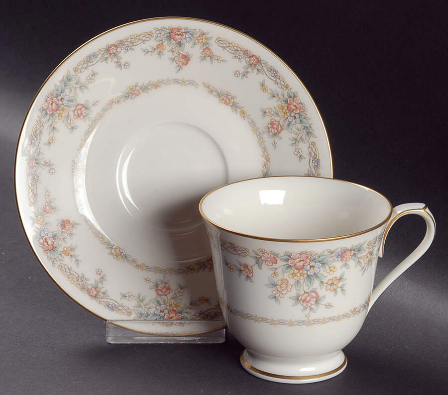 Gallery Footed Cup & Saucer Set by Noritake-1