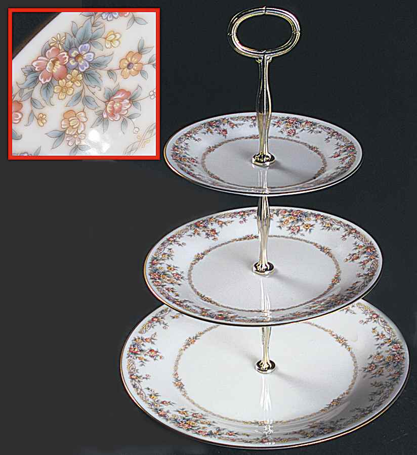 Gallery 13 7/8"-14 1/4" 3-Tiered Serving Tray(DP,SP,BB) HC by Noritake-1