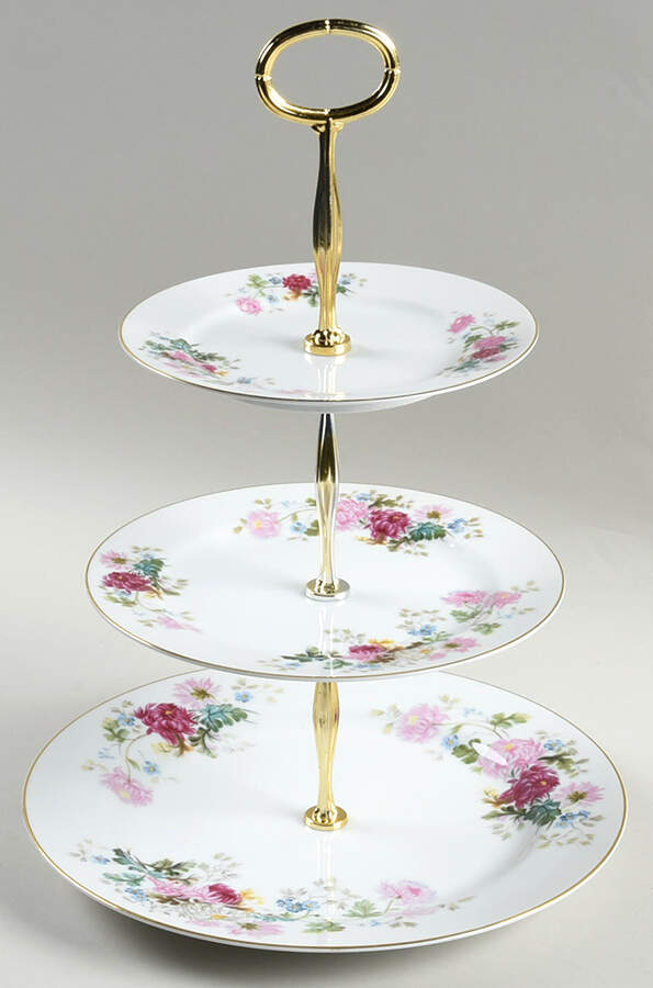 Gardena 13 7/8"-14 1/4" 3-Tiered Serving Tray(DP,SP,BB) HC by Noritake-1