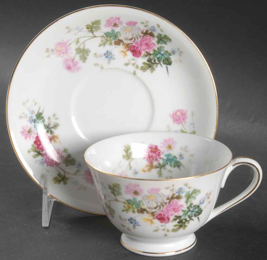 Gardena Footed Cup & Saucer Set by Noritake-1